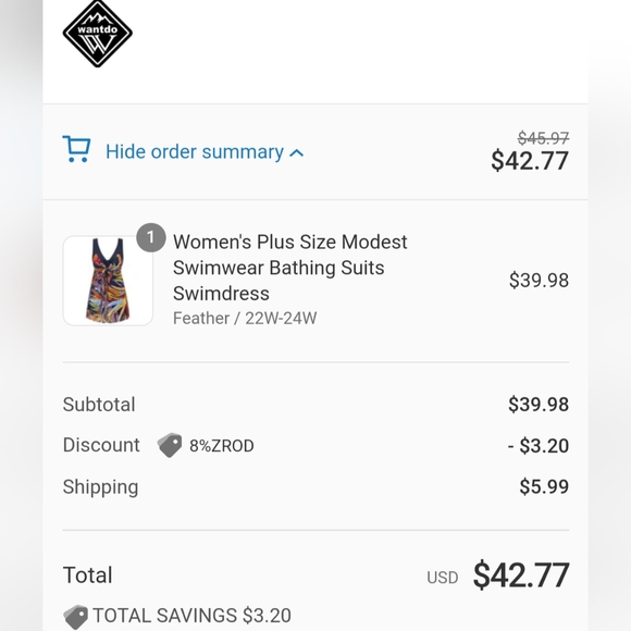 Plus Size Swim Dress Wantdo - Picture 10 of 16